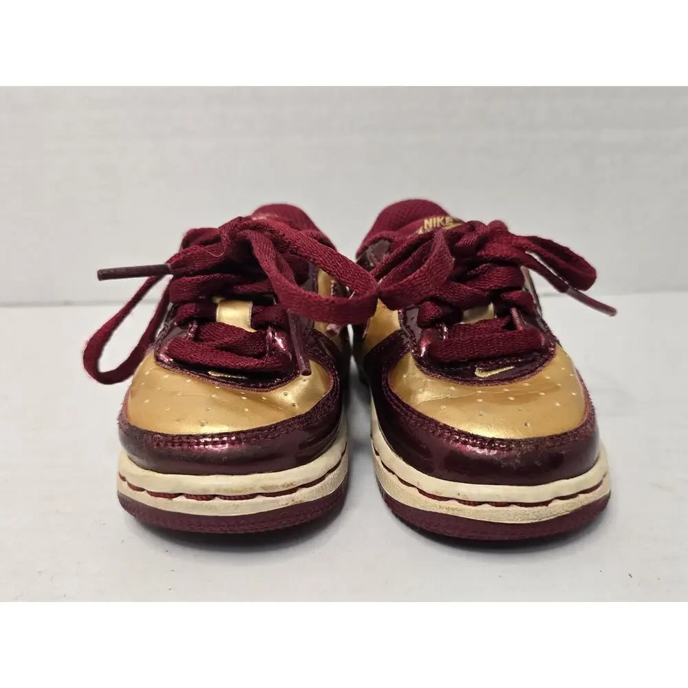 Nike Air Force 1 Low Fsu Toddler Size 4C Iron Man Red & Gold TD Shoes 314194-601